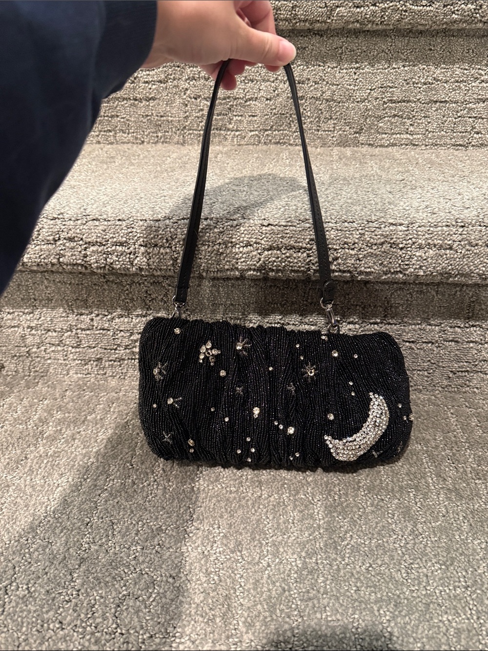 Staud Accessories
Black Beaded Bean Clutch